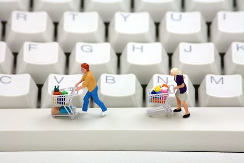 Shopping online for travel-size products